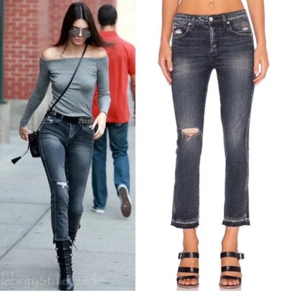 AMO Babe Jeans in Vixen Destroy